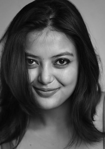 Black-and-white fine-art portrait — personal brand headshot of Sonali Mitra by byag.studio